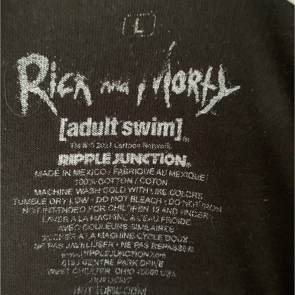 ADULT SWIM Rick & Morty S/S T-Shirt |‎ Black | Size Large - Picture 4 of 4